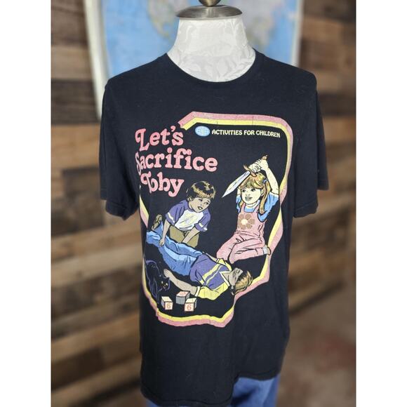 Modern Canvas "Lets Sacrifice Tody" T - Shirt Size Large - Picture 1 of 4
